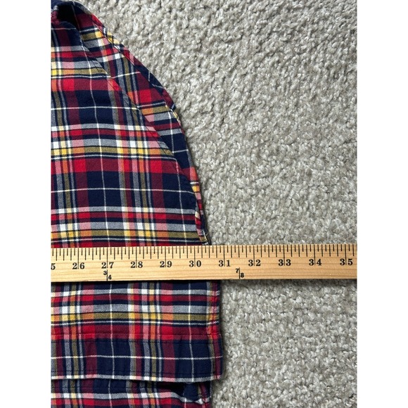 Brooks Brothers Shirt Men Large Red Blue Plaid Long Sleeve Button Up Regular Fit - Picture 8 of 10